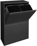 Basic Recycling Abfalleimer / M&uuml;lleimer Aus Stahl, M&uuml;lltrennsystem Mit 4