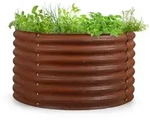 Blumfeldt - Rust Grow Potager Sur&eacute;lev&eacute; De Jardin Finition Rouille En T&ocirc;le D'Acier