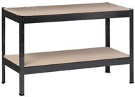 Schulte Regalwelt Schwerlastregal Mit 2 Holzb&ouml;den, 43x120x40 Cm (hxbxt), Traglast