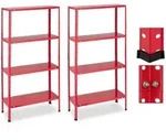 Schwerlastregal, 2er Set, Traglast 160 Kg, 4 Ebenen, Hbt 147,5x75,5x30,5 Cm, Keller &