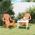 Kinder-gartenst&uuml;hle 2 Stk. Orange 37x34x44 Cm Pp Holzoptik Vidaxl
