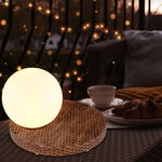 Windlicht Solar Terrassendeko Outdoor Tisch Solar F&uuml;r Au&szlig;en Solarlampe Rattan Optik