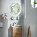 Fackelmann - Spiegelelement Rund 60 Cm - Mit Led Beleuchtung
