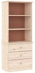 Vidaxl - B&uuml;cherregal Mit Schubladen Alta 60x35x142 Cm Massivholz Kiefer