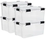 Iris Ohyama - Luftdichte Kunststoff-aufbewahrungsboxen Mit Deckel, 50l, 4er-set,
