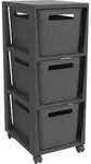 Schubladenbox Tower 3 X 16 L Brisen Mit Rollen Anthrazit Schubladenturm