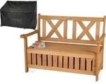 Needs&wants - Gartenbank Holz Wetterfest Mit Stauraum Und Abdeckung, 2-sitzer
