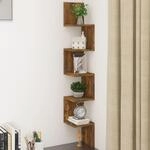 Wand-eckregal R&auml;uchereiche 20x20x127,5 Cm Holzwerkstoff Vidaxl