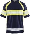 Blakl&auml;der Warnschutz T-shirt, Marineblau / Gelb, Unisex-gr&ouml;&szlig;e: L