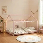 Kinderbett Cerro 120x200cm Rosa [en.casa]