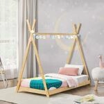 Kinderbett Tipibett Vimpeli 90x200 Cm Bambus [en.casa]