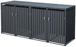 Ml-design M&uuml;lltonnenbox 4er 240l, M&uuml;lltonnenverkleidung F&uuml;r 4 M&uuml;lltonnen,
