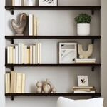 Wandregal Dunkelbraun 80x20x2 Cm Massivholz Eiche Behandelt Vidaxl