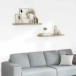Schweberegale 2 Stk. Eiche-optik 80x23,5x3,8 Cm Mdf Vidaxl