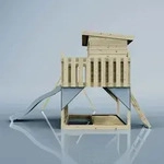 Spielturm Nils Aus Holz In Blaukinderschaukel - Polarplay