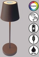 Tischleuchte Au&szlig;enleuchte Led Akku Rgbw Dimmbar Gartenleuchte H 34 Cm