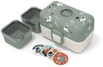Children's Lunch Box - Monbento - 3 Compartments - Bpa Free - Mb Tresor Raccoon