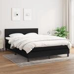 Boxspringbett Mit Matratze Schwarz 140x200 Cm Stoff Vidaxl