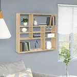 Wandregal Sonoma-eiche 90x16x78 Cm Holzwerkstoff Vidaxl