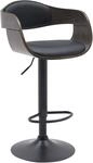 Barhocker Kingston Schwarz/grau Kunstleder