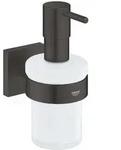 Quickfix Start Cube - Seifenspender Mit Halter, Glas/schwarz Matt 410982430 - Grohe