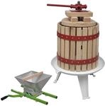 2-tlg. Obst- & Weinpresse Und M&uuml;hle-set Vidaxl