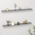 Wandregale 2 Stk. Grau 115x9x3 Cm Vidaxl