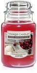 Yankee Candle Duftkerze Gro&szlig;es Glas Cherry Vanilla 538 G, Rot