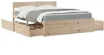 Bett Mit Schubladen Und Matratze 160x200 Cm Massivholz Kiefer Vidaxl
