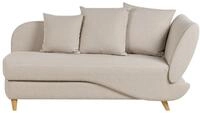 Rechtsseitige Chaiselongue Meri Mit Stauraum Kunstleinen Hellbeige