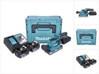 Makita Dbo 382 Rfj Akku Schwingschleifer 18 V 93 X 185 Mm Brushless + 2x Akku...