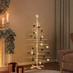 Vidaxl Weihnachtsbaum Holz Zum Schm&uuml;cken 150 Cm Massivholz Kiefer