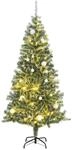 K&uuml;nstlicher Weihnachtsbaum 300 Leds & Kugeln Beschneit 240 Cm Vidaxl