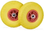 Relaxdays - 2x Sackkarrenrad, Pannensichere Vollgummireifen, 4.1/3.5-4', 16 Mm Achse,