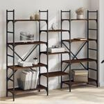 Vidaxl - B&uuml;cherregal Braun Eichen-optik 160x28,5x136,5 Cm Holzwerkstoff