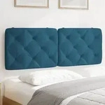 Kopfteil-kissen Blau 140 Cm Samt Vidaxl 871577