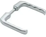 Hoppe - T&uuml;rdr&uuml;ckerpaar London 113 Aluminium F1 Ohne Rosetten Vierkant 8 Mm