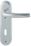 Hoppe - Kurzschildgarnitur T&ocirc;ky&ocirc; 1710/273kp Aluminium F1 Ob Abgerundet