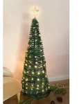 Spiral Weihnachtsbaum 150 Cm Mit 120 Led Und Stern Spitze - Gr&uuml;n - K&uuml;nstlicher