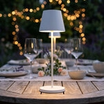 Rgb Led Tischleuchte Tischlampe Gartenleuchte Dimmbar Ladestation Metall Ip44 H...