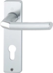 Hoppe - Kurzschildgarnitur Birmingham 1117/202kp Aluminium F1 Pz Eckig