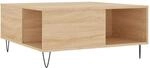 Couchtisch Sonoma-eiche 80x80x36,5 Cm Holzwerkstoff Vidaxl