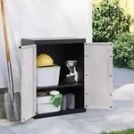 Gartenschrank Grau Und Schwarz 65x37x85 Cm Pp - Vidaxl