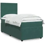 Boxspringbett Mit Matratze Dunkelgr&uuml;n 100x200 Cm Samt Vidaxl
