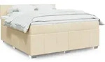 Vidaxl - Boxspringbett Mit Matratze Creme 180x200 Cm Stoff