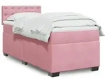 Boxspringbett Mit Matratze Rosa 100x200 Cm Samt Vidaxl