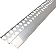 Protektor Noppenbahn Abschlussprofil Au&szlig;enputz Silber Sockelprofil,...