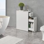 Badezimmerschrank Kauhajoki 61x20x45cm Wei&szlig; [en.casa]