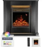Elektrokamin 1000 / 2000 W Mit Heizung, Kaminfeuer, Flammeneffekt, Fernbedienung, Led