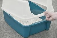 Katzenklo Mit Schaufel, Bis 7 Kg, Blau, Offen, Ohne Deckel, Katzentoilette, Hoher